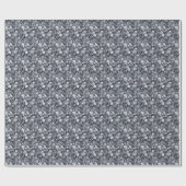 Grau Floral Watercolor Geschenkpapier (Flach)