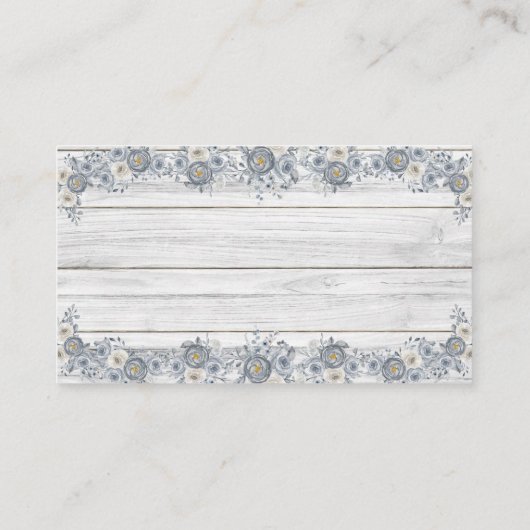 Grau Floral Wie viele Kisses Brautparty Game Platzkarte (Rückseite)