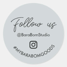 Grau Folgen Sie uns auf Instagram Packungsaufklebe