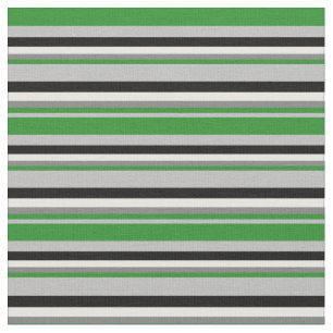 Grau, Forest Green, Grau, Weiß und Schwarz farbig Stoff
