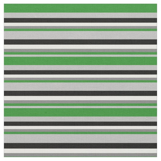 Grau, Forest Green, Grau, Weiß und Schwarz farbig Stoff (Nahaufnahme)