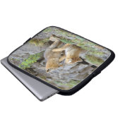Grau-Fox-Paar (Lycalopex griseus) 2 Laptopschutzhülle (Vorne Knopf)