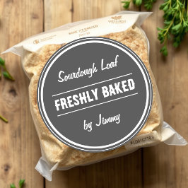 Grau | Freshly Baklet by Runder Aufkleber