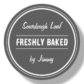 Grau | Freshly Baklet by Runder Aufkleber