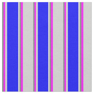 Grau, Fuchsia, leicht grau, blau und Minzcreme Stoff