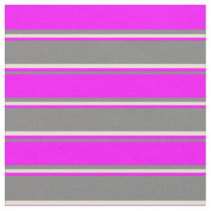 Grau, Fuchsia und Bisque Striping Muster Stoff