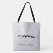 Grau-Funkeldesign von Mompreneur Tasche (Vorderseite)