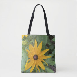 Grau für einen Tag Gelber Blumen-Tote Tasche
