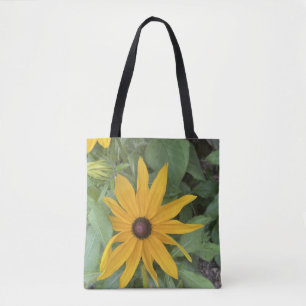Grau für einen Tag Gelber Blumen-Tote Tasche