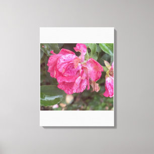 Grau für einen Tag Rosa Blumenmuster Leinwanddruck