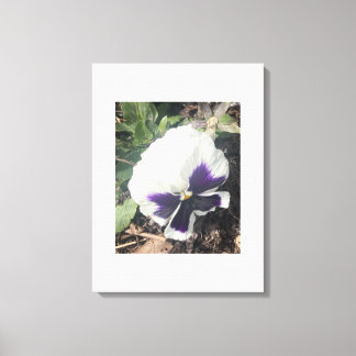 Grau für heute Weißer Blumenprint Leinwanddruck