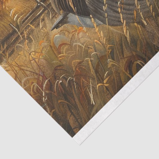 Grau Gänse Bauernhof Kunstwerk Seidenpapier (Ausschnitt)