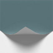 Grau gedämpftes Cyan-Teal-Farbpop Geschenkpapier (Ecke)