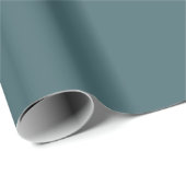Grau gedämpftes Cyan-Teal-Farbpop Geschenkpapier (Rolleneckpunkt)