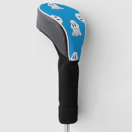 Grau-Geist auf blau Golf Headcover (angewinkelt)