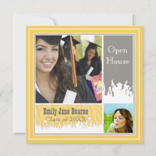 Grau & Gelb Abschlussklasse 2012 Einladung