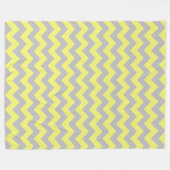 Grau Gelb Chevron Muster Fleecedecke (Vorderseite (Horizontal))