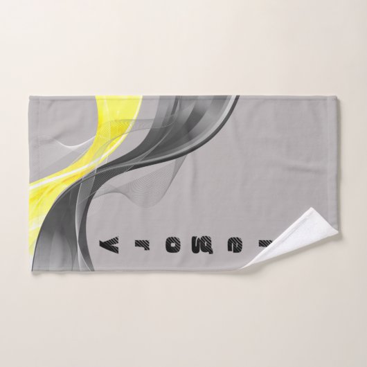 Grau-Gelb-Schwenk-Set Badhandtuch Set (Handtuch)