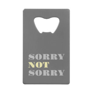 Grau gelb Sorry nicht Flasche Opener Geldbeutel Flaschenöffner
