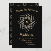 Grau-Gelb-Star-Dreieck-Muster personalisieren Dankeskarte (Vorne/Hinten)