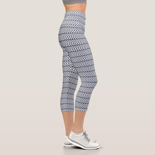 grau Gemustert Capri Leggings (Rechts)