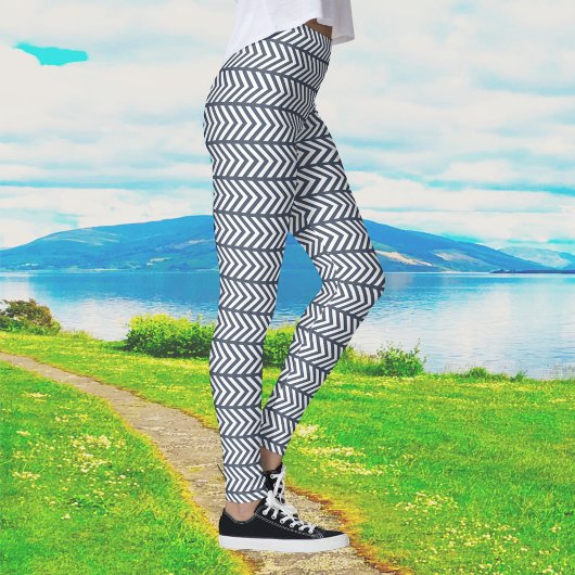 grau Gemustert Leggings