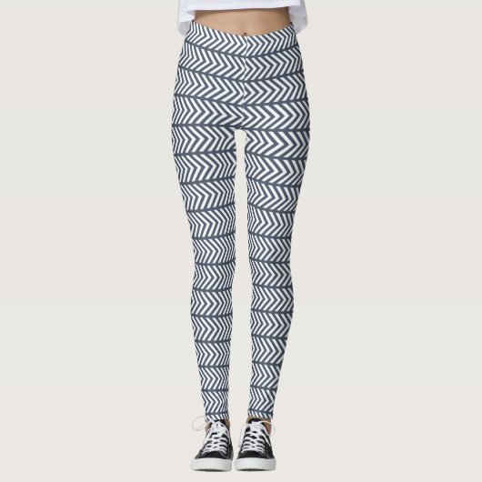 grau Gemustert Leggings (Vorderseite)