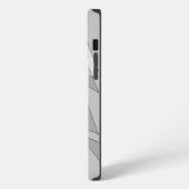 Grau Geometrisch iPhone Hülle (Linke Seite)
