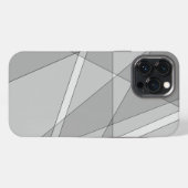Grau Geometrisch iPhone Hülle (Rückseite (Horizontal))