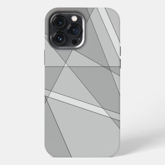 Grau Geometrisch iPhone Hülle (Rückseite)