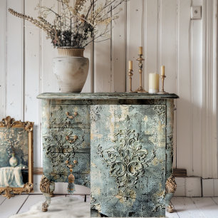 Grau geprägter Demask-Effekt mit texturierter Wirk Seidenpapier