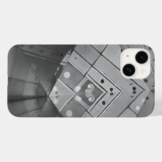 grau gepunktet Case-Mate iPhone hülle (Rückseite (Horizontal))