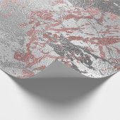 Grau geschmolzen Silver Blush Pink Marmor Shiny Me Geschenkpapier (Ecke)