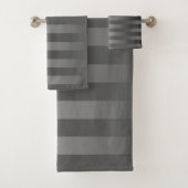 Grau, gestreift, Gradient, graue Streifen, einfach Badhandtuch Set (Insitu)