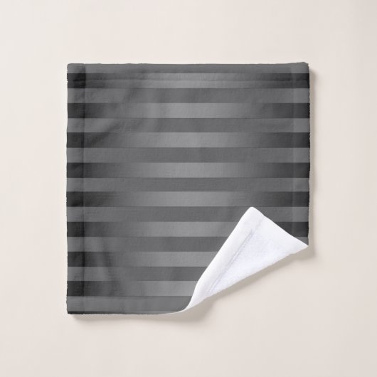 Grau, gestreift, Gradient, graue Streifen, einfach Badhandtuch Set (Waschlappen)