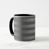 Grau, gestreift, Gradient, graue Streifen, einfach Tasse (Vorderseite Links)