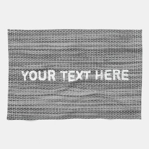 Grau-Gewebe - Hinzufügen von Text - Anpassbar Geschirrtuch
