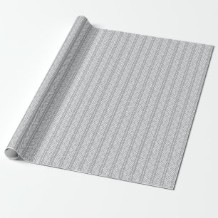Grau gezeichnetes Chevron-Muster Geschenkpapier