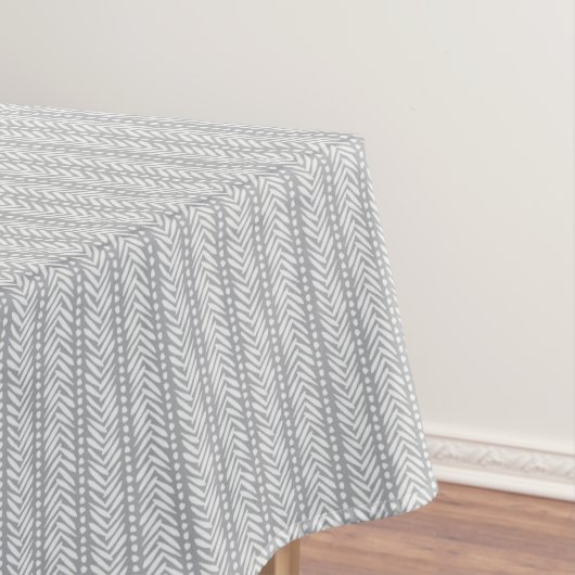 Grau gezeichnetes Chevron-Muster Tischdecke (Beispiel)