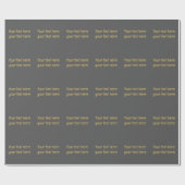 Grau Gold Beruflich Trendy Minimalistischer Eigent Geschenkpapier (Flach)