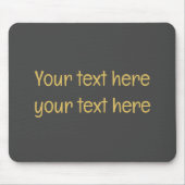 Grau Gold Beruflich Trendy Minimalistischer Eigent Mousepad (Vorne)