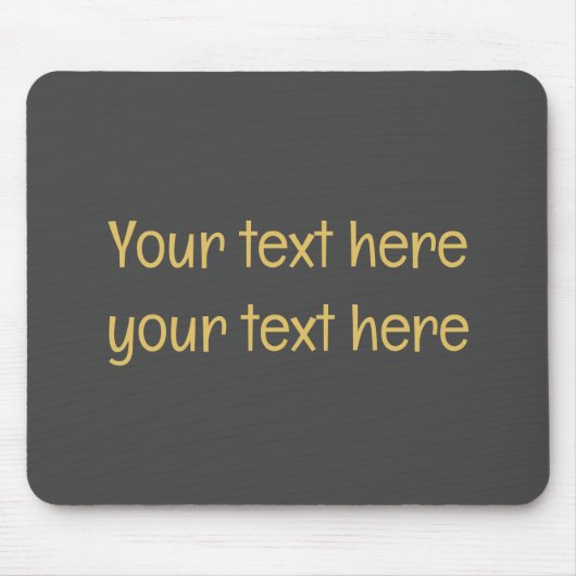 Grau Gold Beruflich Trendy Minimalistischer Eigent Mousepad (Vorne)