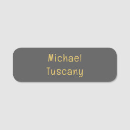 Grau Gold Beruflich Trendy Minimalistischer Eigent Namensschild