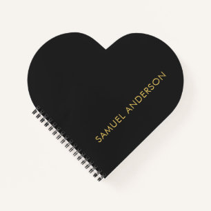 Grau Gold Farbe Professionell Name hinzufügen Notizblock