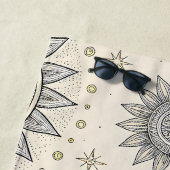Grau Gold Mandala-Muster Strandtuch (Beispiel)
