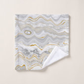 Grau-Gold-Marmor-BADEZIMMER TOWEL SET (Waschlappen)