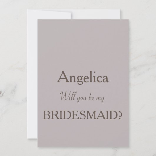 Grau & Gold mit Herz werden Sie meine Bridesmädche Einladung (Rückseite)