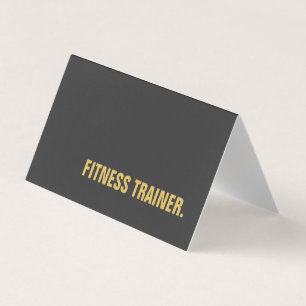 Grau & Gold Spezial Fitness Trainer Trendy Schlich Visitenkarten
