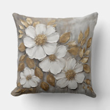 Grau Gold White Bold Floral