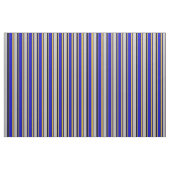 Grau, Goldenrod, Blau und Schwarz-Lined-Muster Stoff (Fat Quarter (45,7 x 55,9 cm))